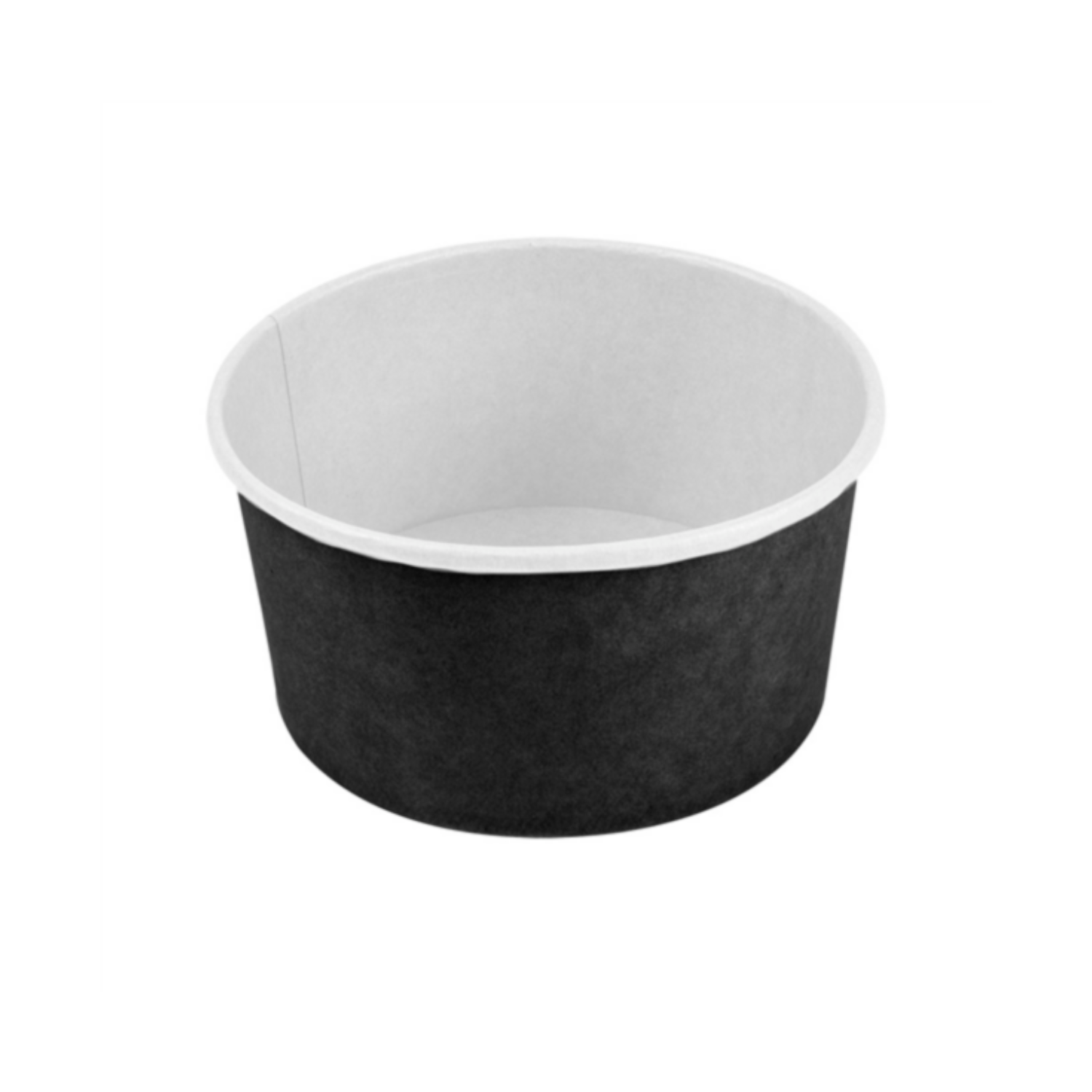 Bol jetable noir 1 000 ml - Ø 15 cm - plat complet premium à emporter