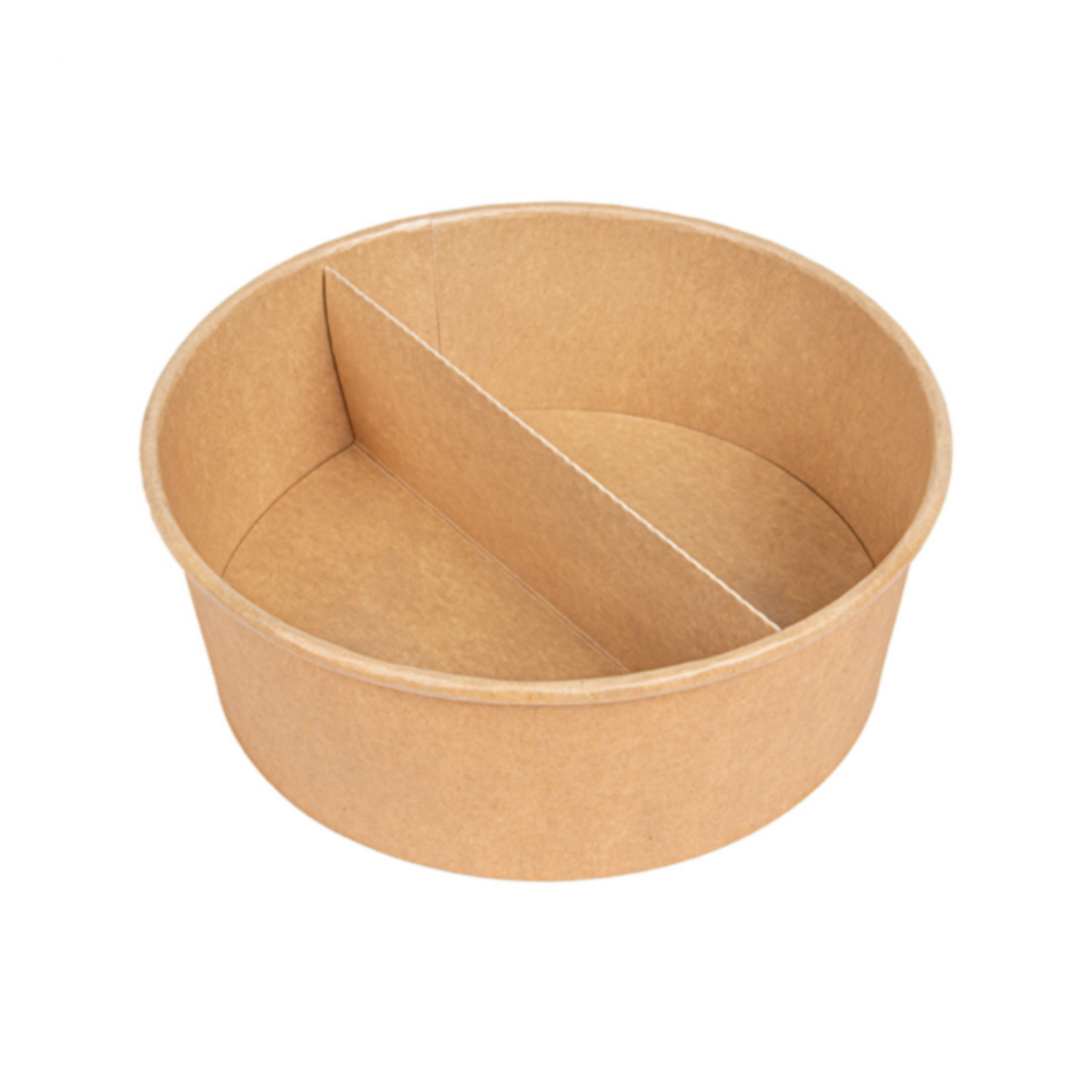 Grand séparateur carton 2 compartiments — saladier 1 300 ml à emporter