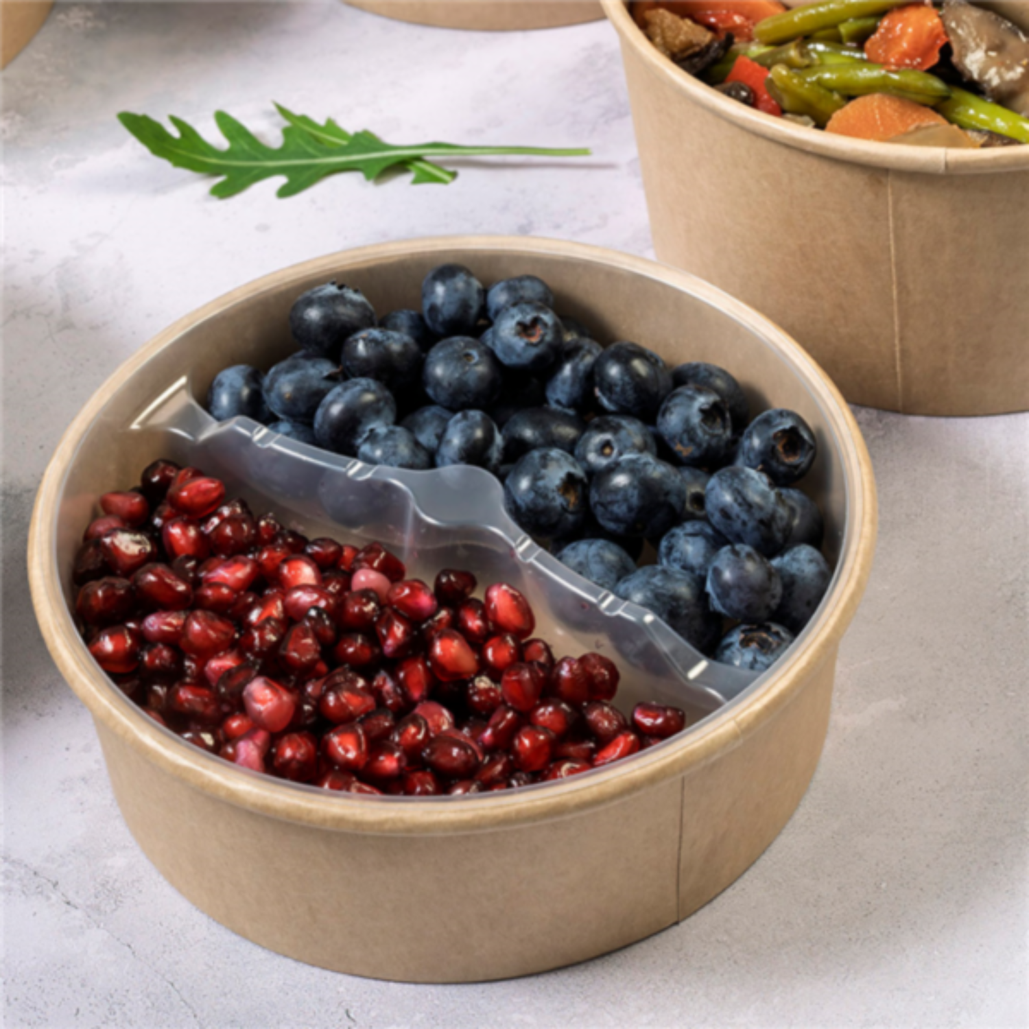 Insert PP 2 compartiments Ø 15 cm - ProSaveurs