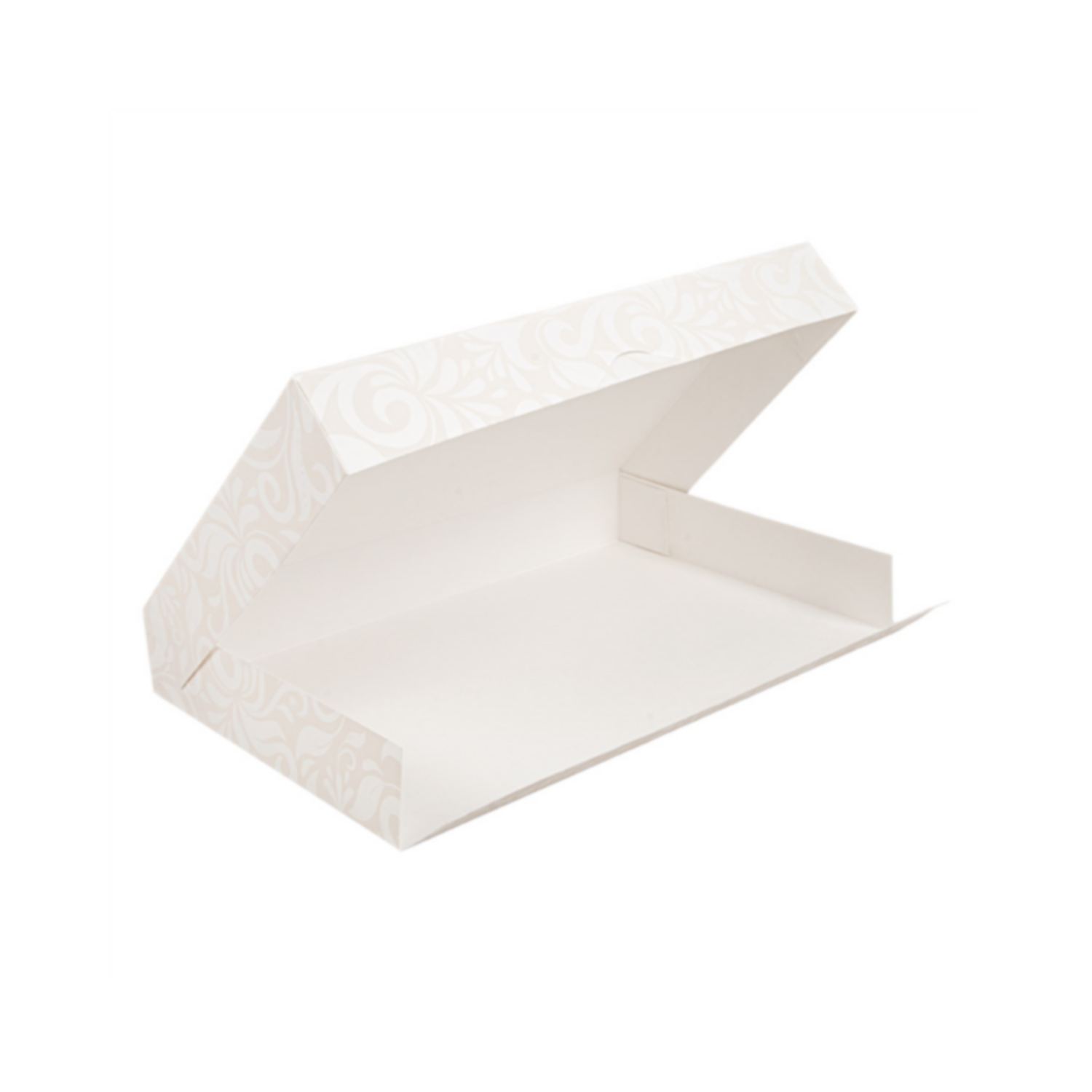 Boîte traiteur 42x28x6 cm blanche par 100