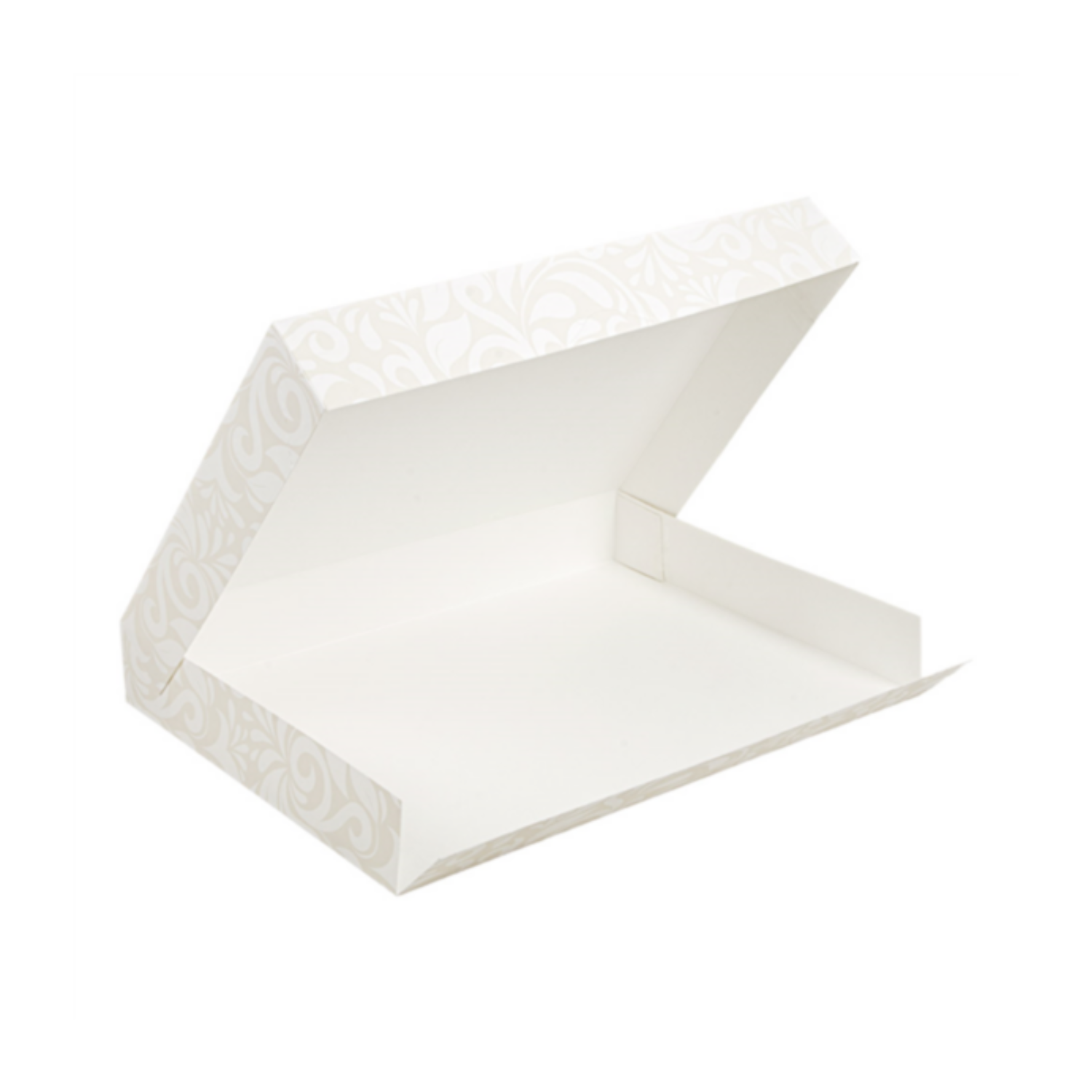 Boîte traiteur 42x32x6 cm blanche par 100
