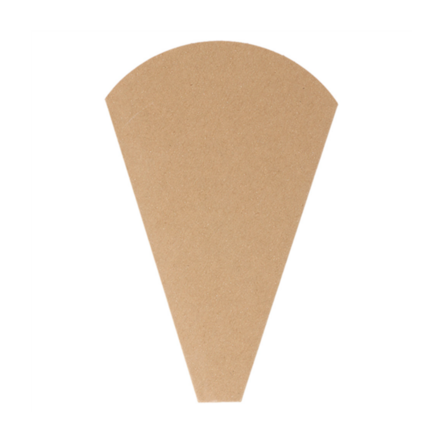 Cône à crêpe en carton ondulé kraft 12x19 cm