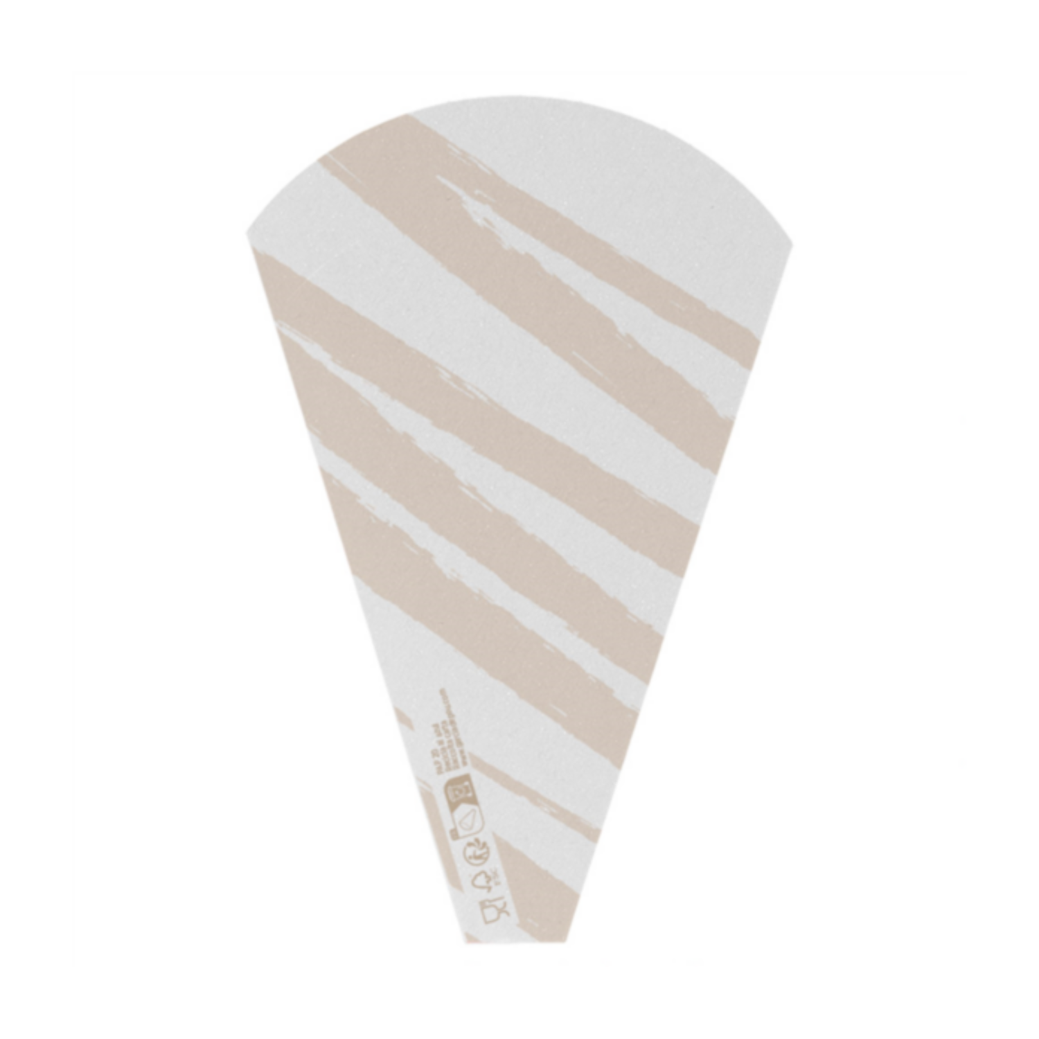 Cône à crêpe en carton ondulé motif zèbre 12x19 cm