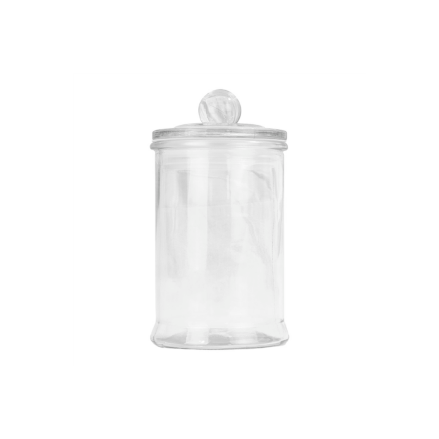 Bonbonnière cylindrique en verre avec couvercle — 650 ml