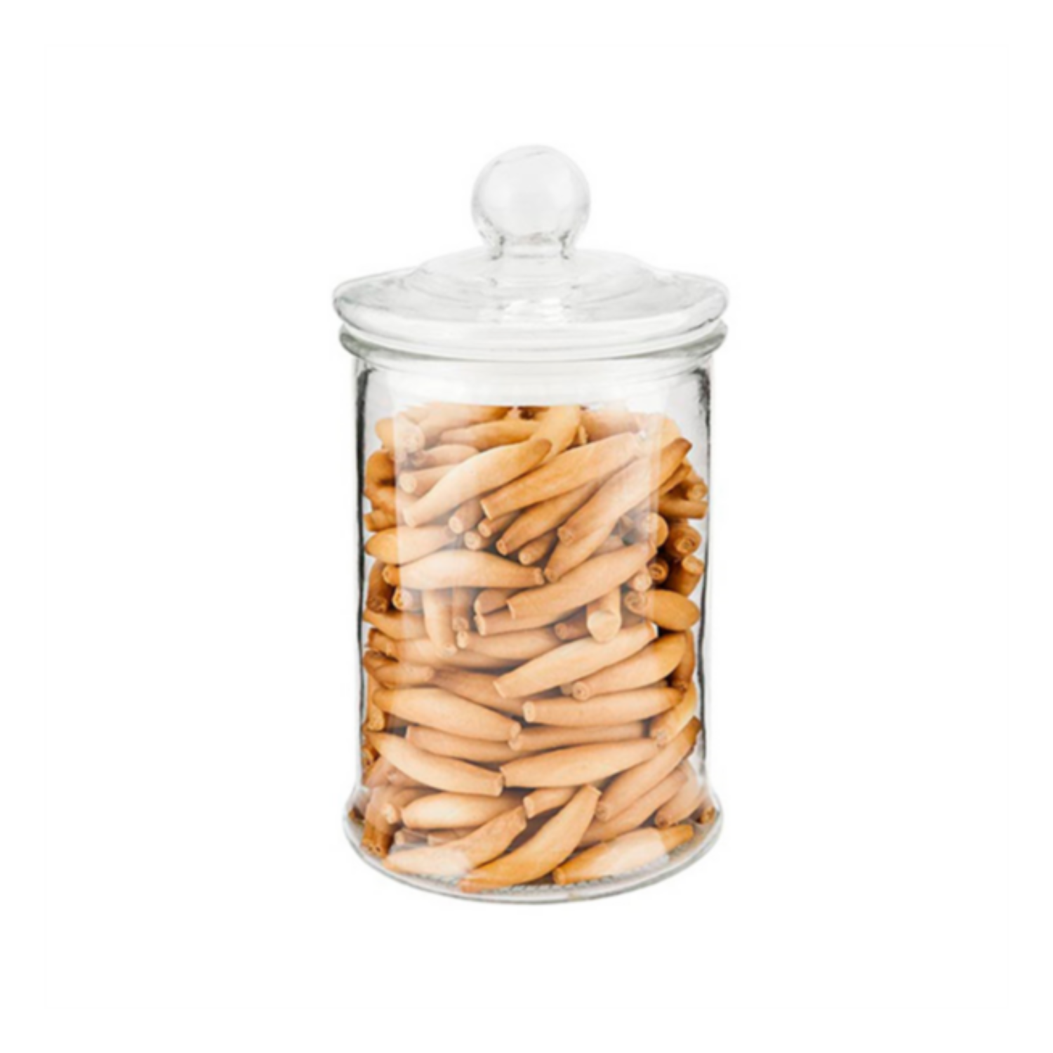 Bonbonnière cylindrique en verre avec couvercle — 1200 ml