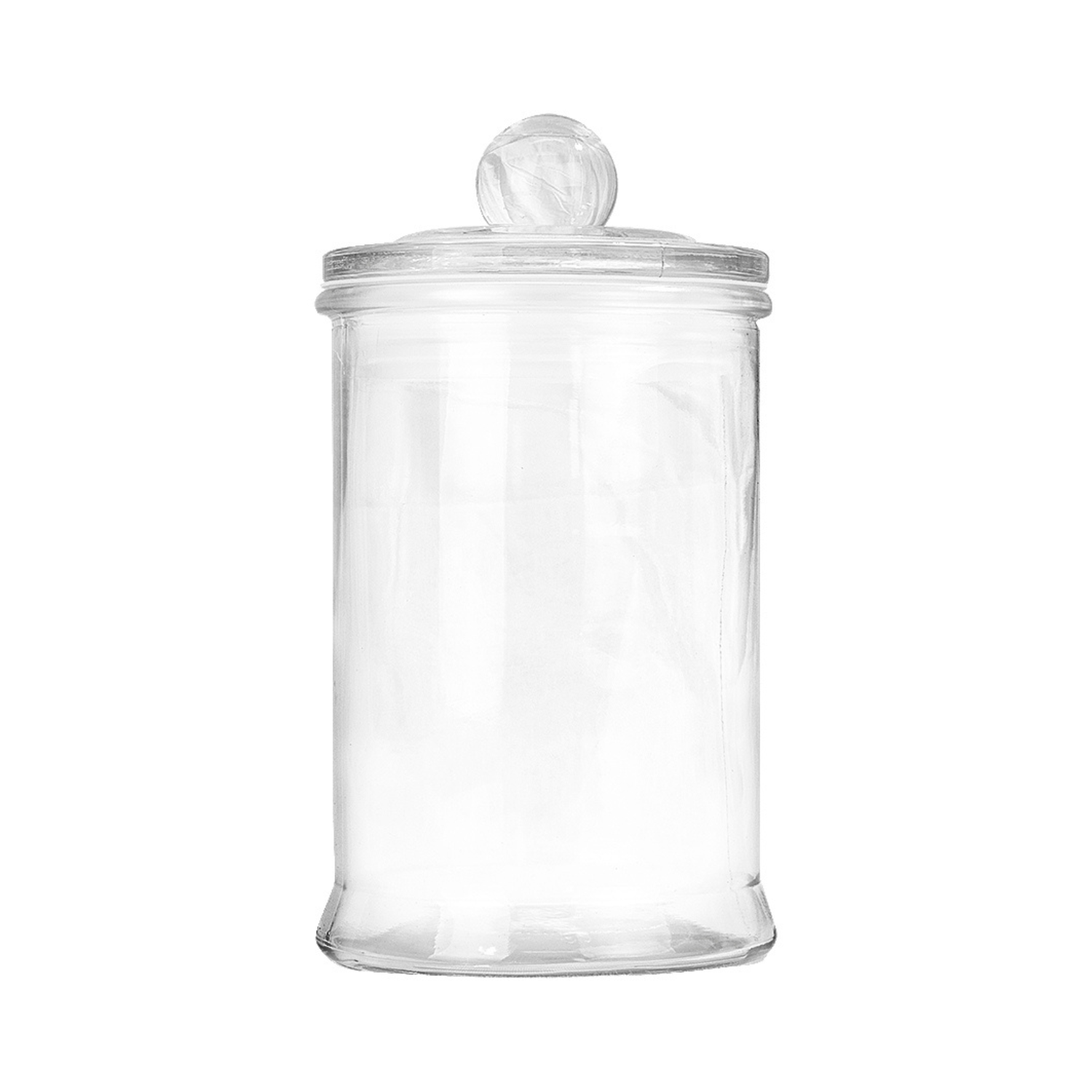 Bonbonnière cylindrique en verre avec couvercle — 2755 ml
