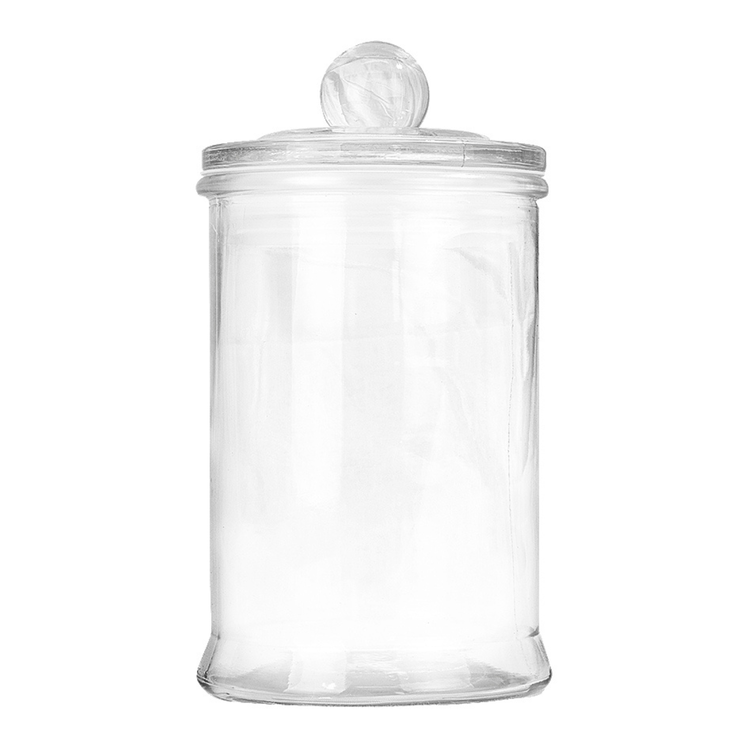 Bonbonnière cylindrique en verre avec couvercle — 4350 ml
