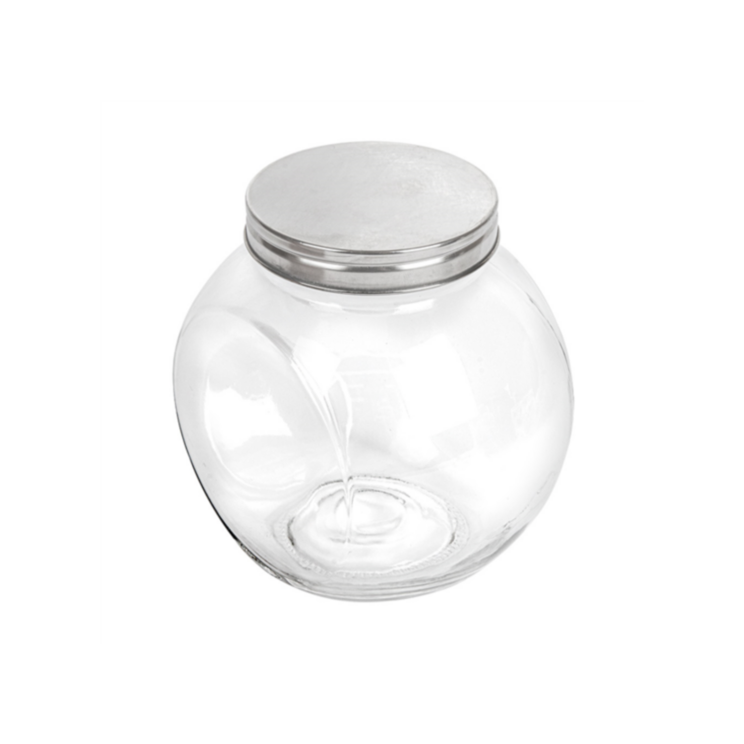 Bocal sphérique en verre avec couvercle métallique — 1700 ml