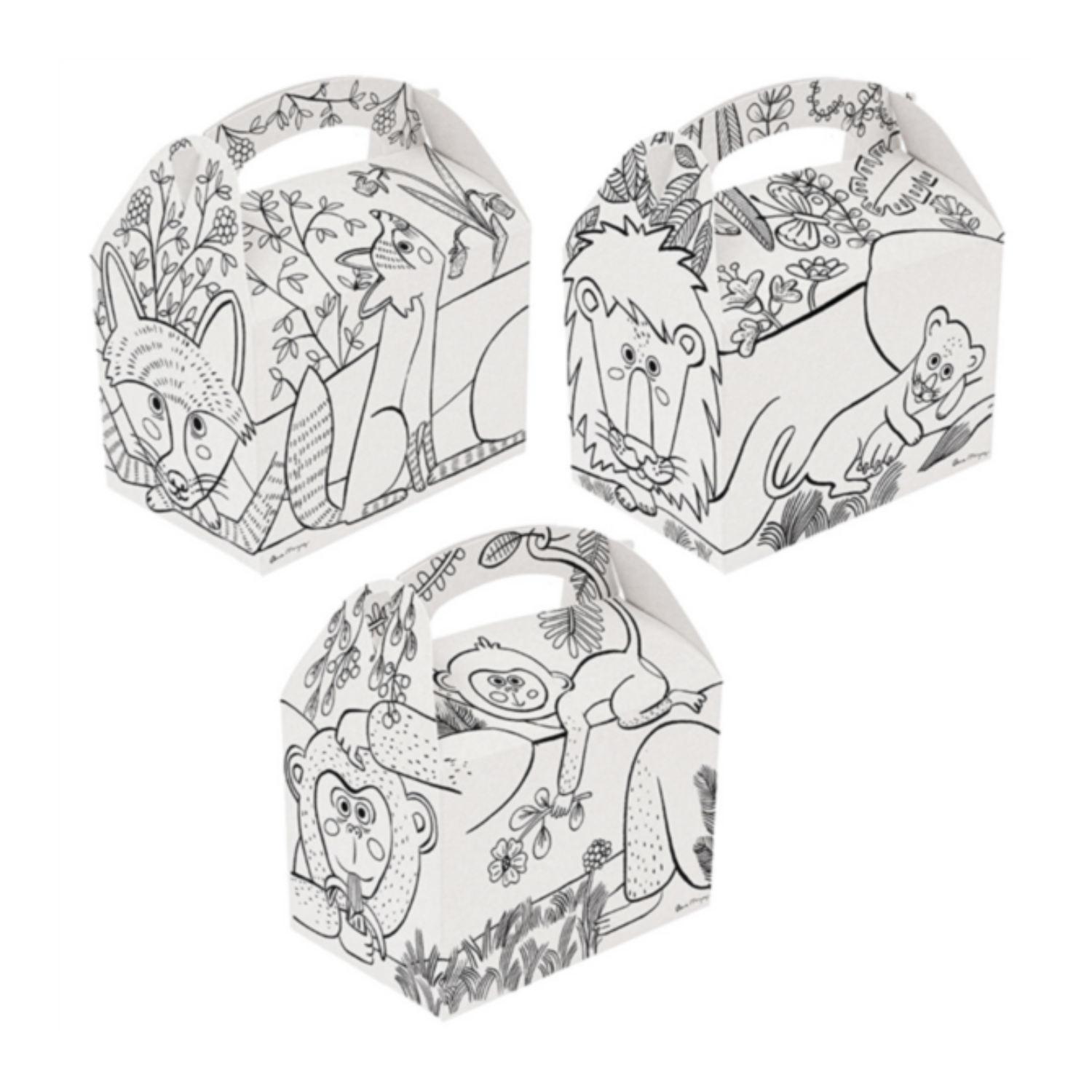 Boîte menu enfant à colorier - assortiment 3 motifs - ProSaveurs
