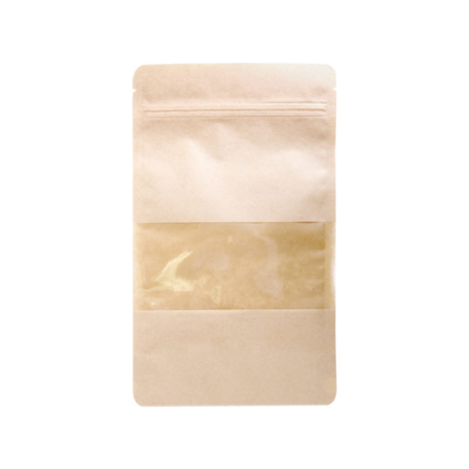 Doypack kraft fenêtre 500 g – fermeture zip