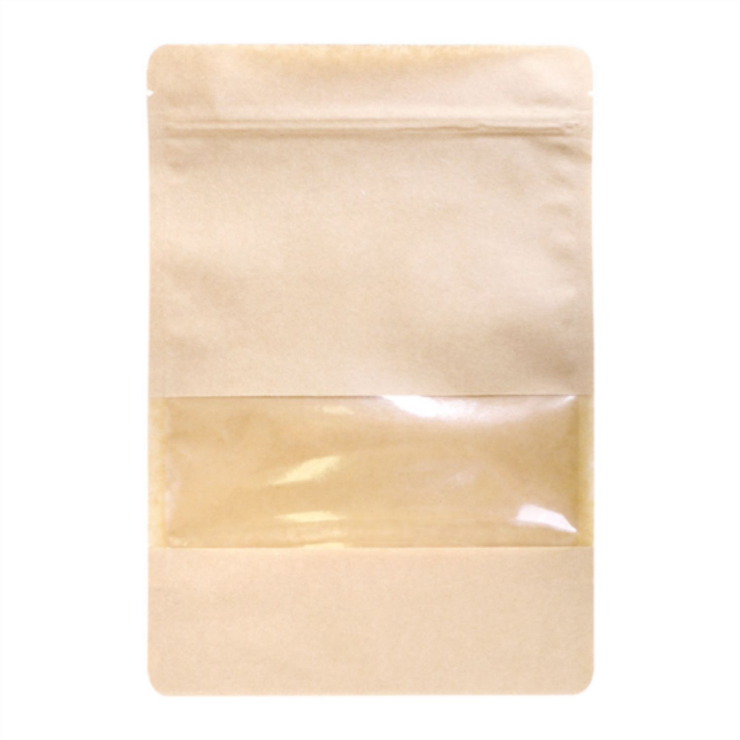 Doypack kraft fenêtre 1000 g – fermeture zip