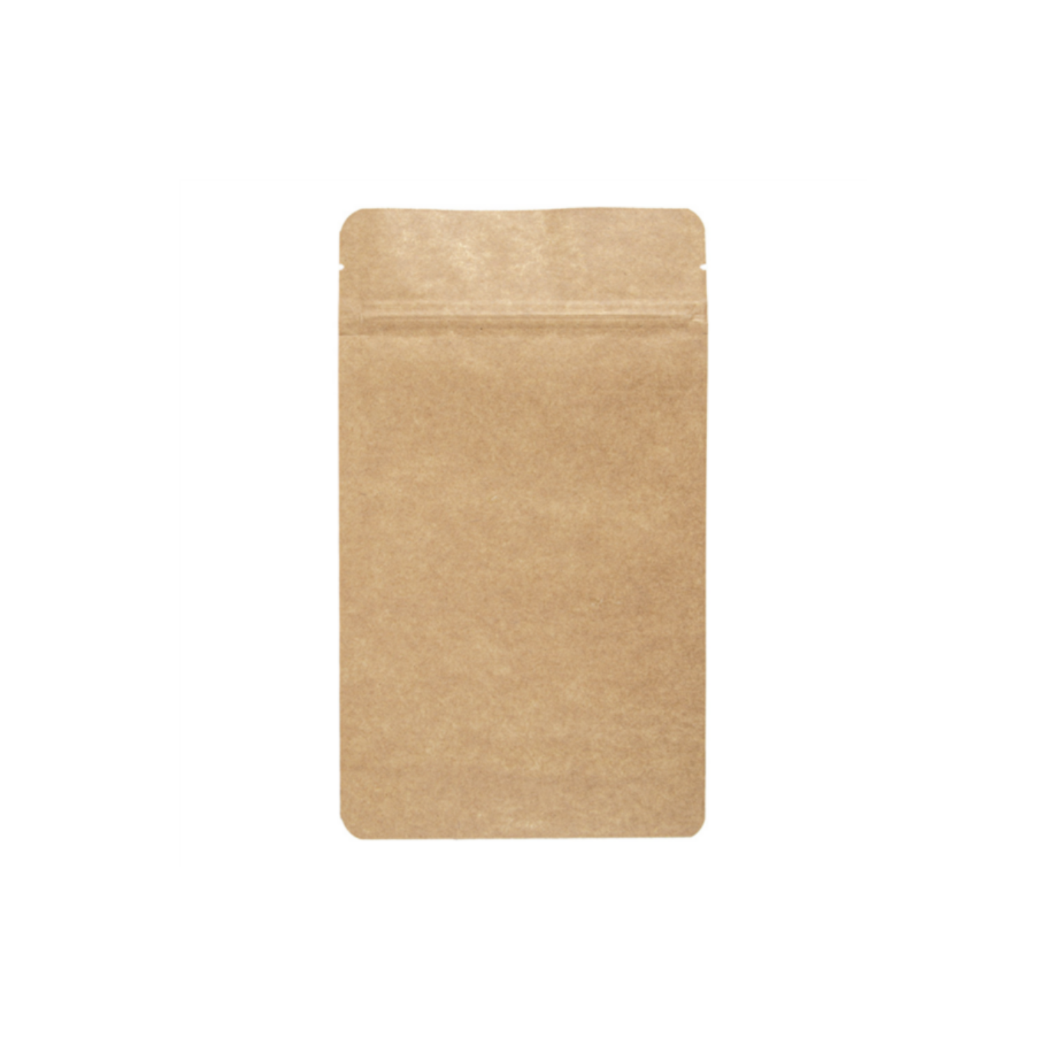 Doypack kraft opaque 250 g – barrière aluminium – fermeture zip