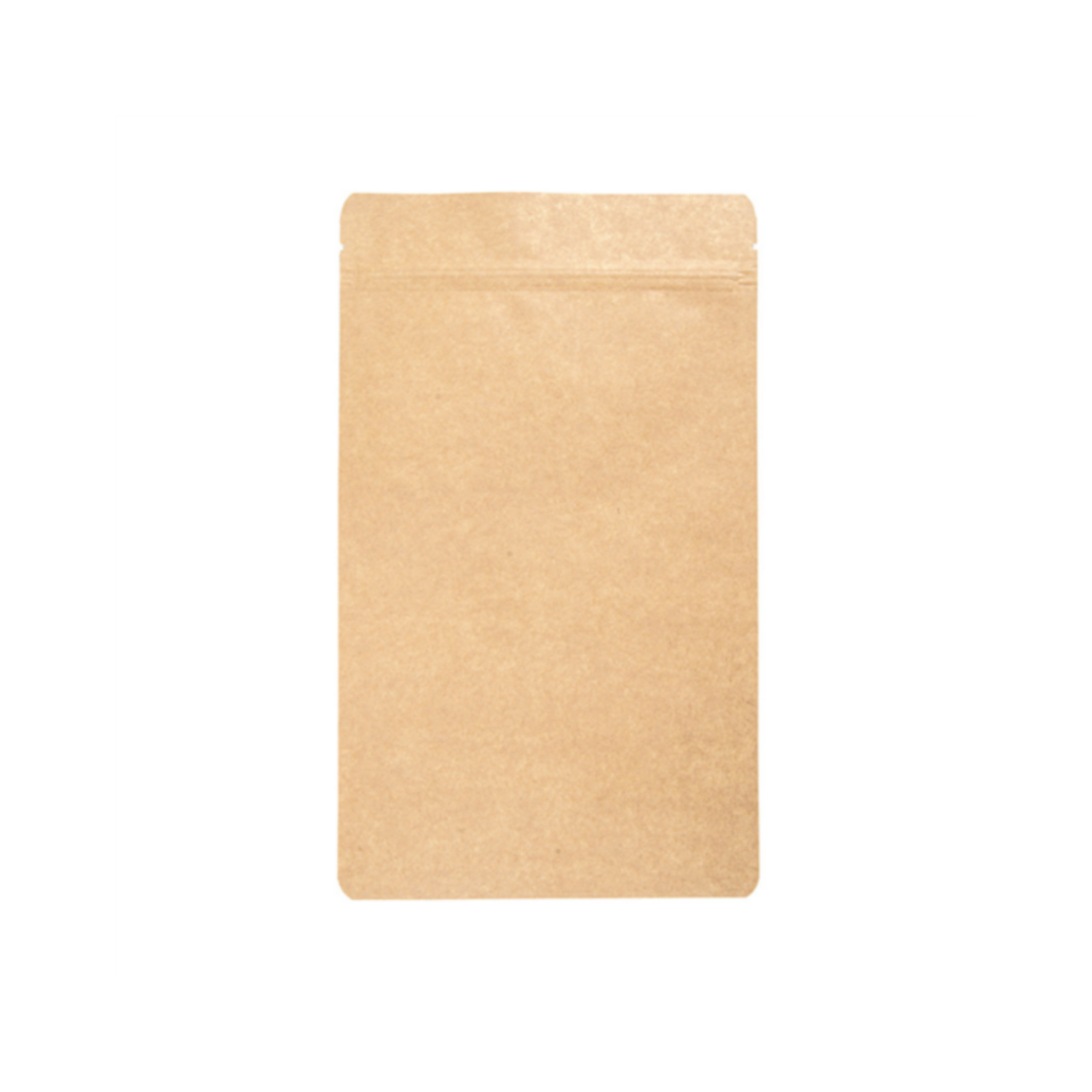 Doypack kraft opaque 500 g – barrière aluminium – fermeture zip