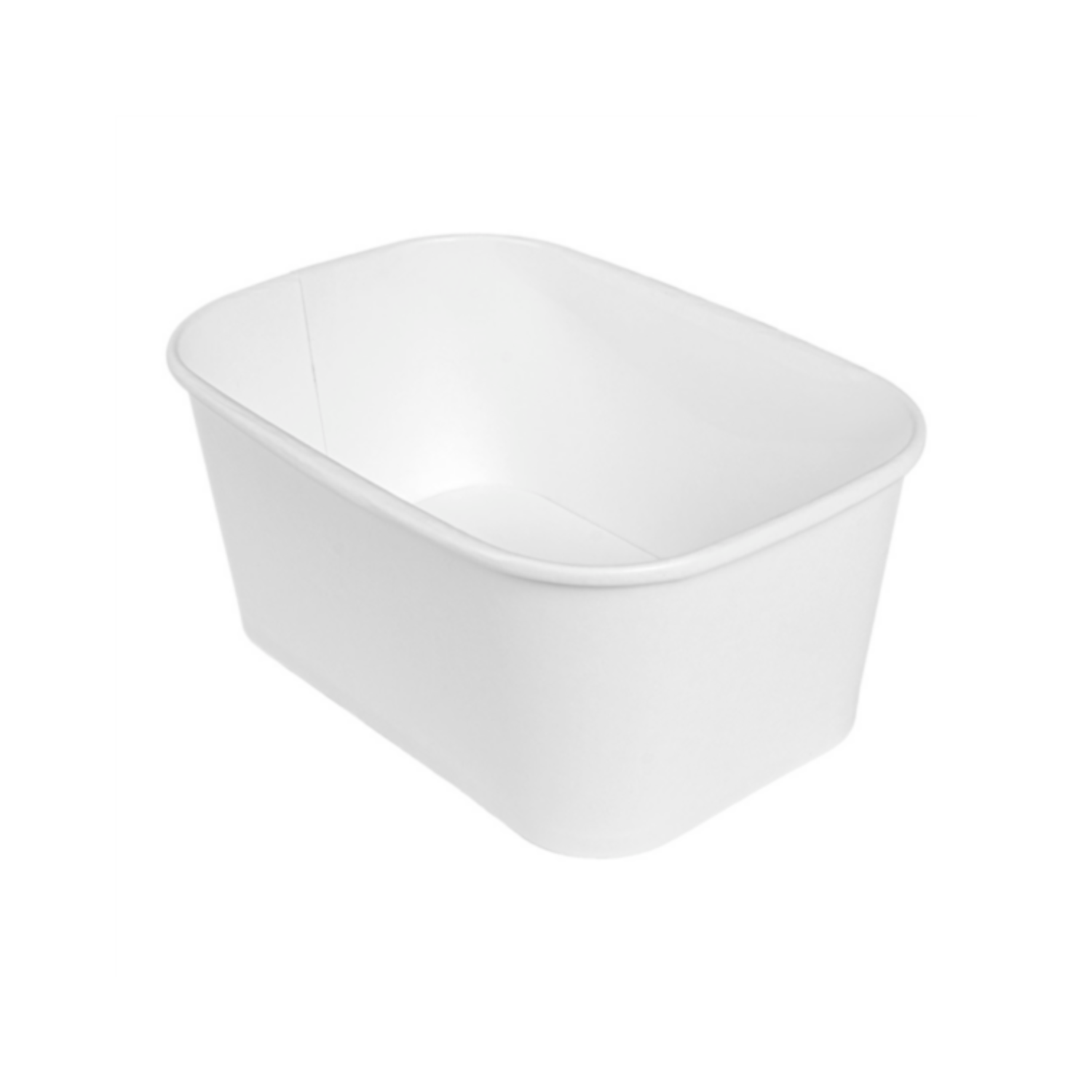 Bol carton rectangulaire blanc 1 000 ml - Prosaveurs