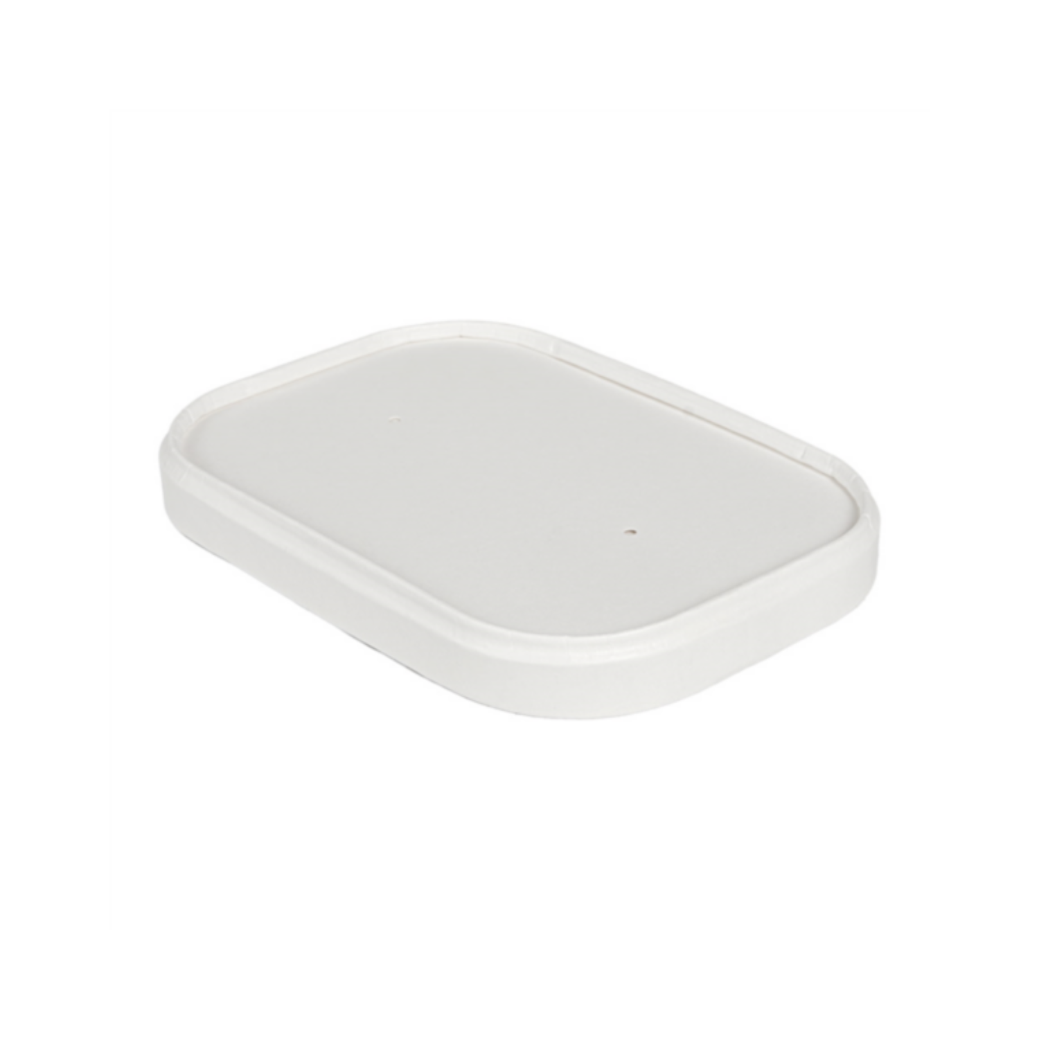 Couvercle carton PE blanc rectangulaire - ProSaveurs