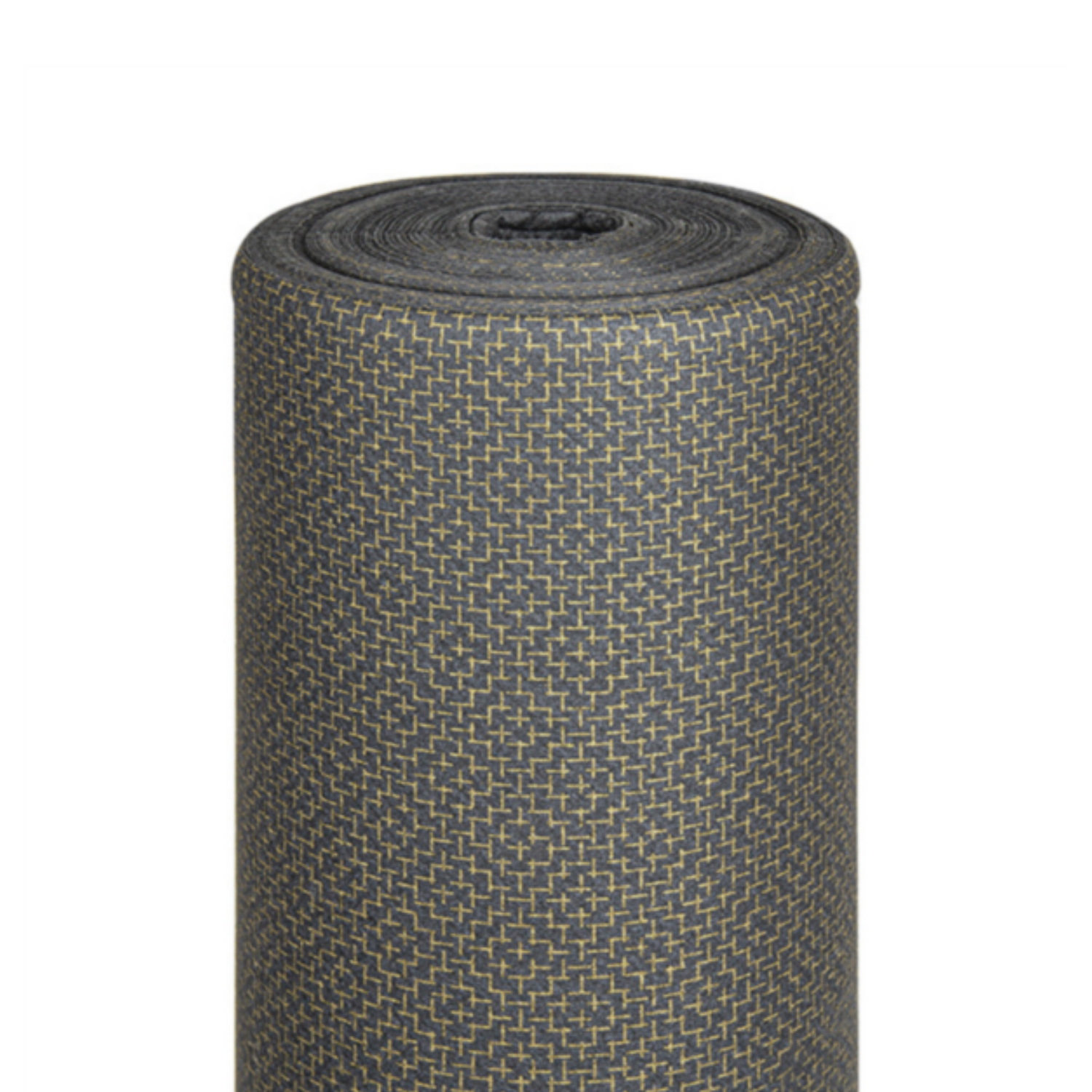 Nappe jetable noire à motif doré en intissé airlaid, rouleau 1,20 x 25 m