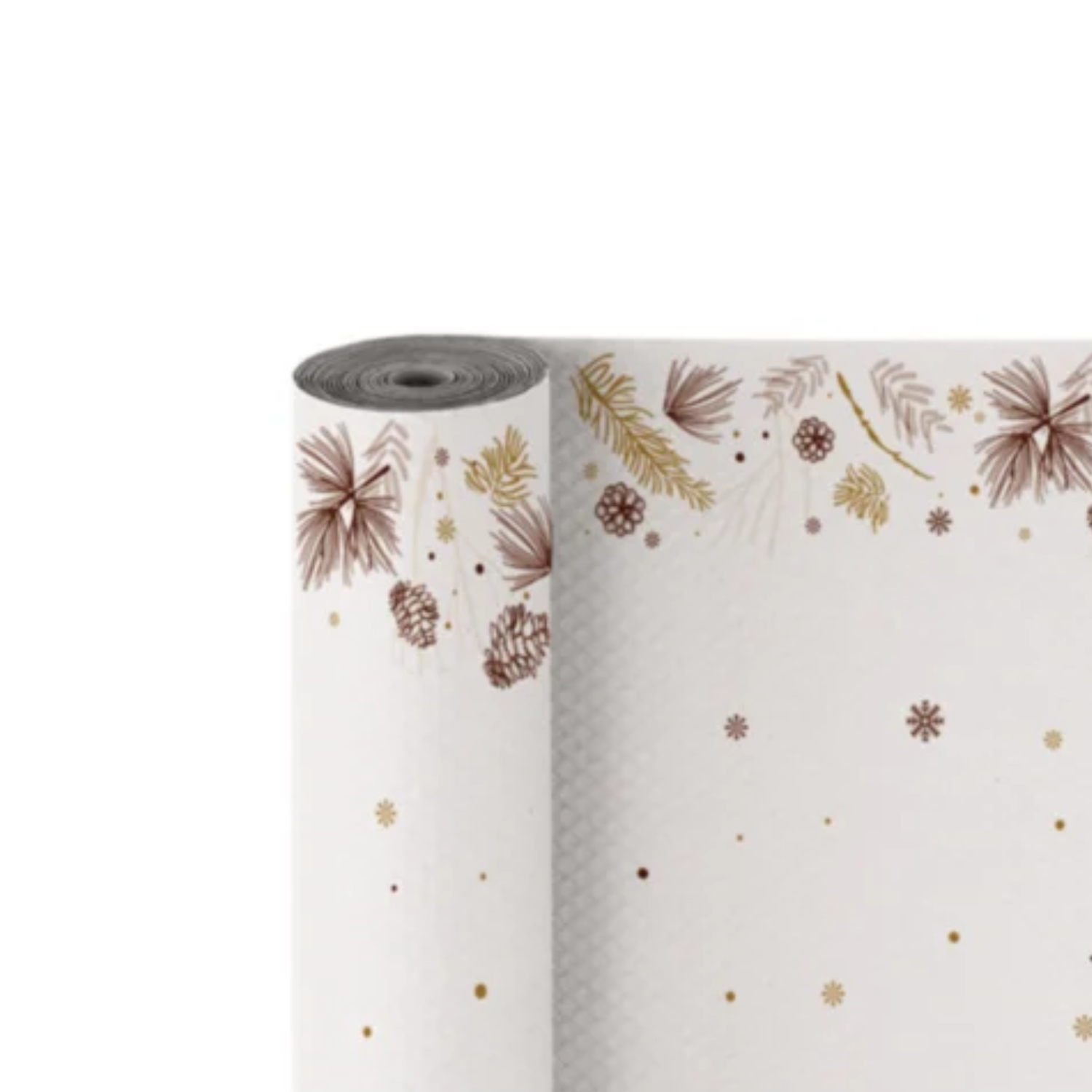Nappe d\'hiver à pommes de pin en papier gaufré, rouleau 1,20 x 50 m