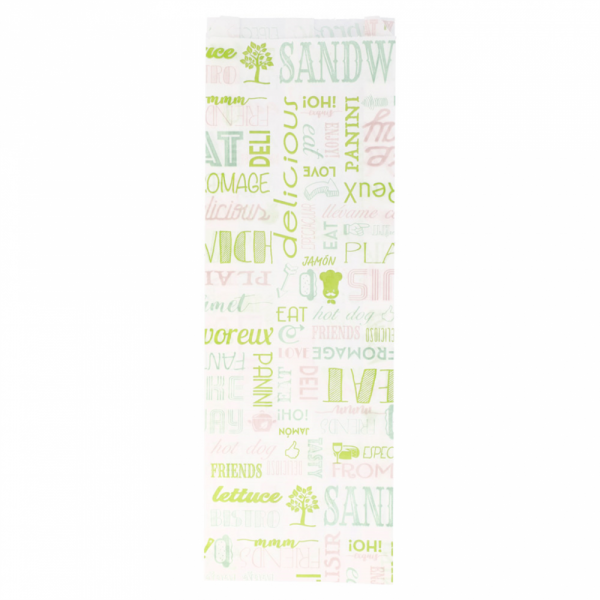 Sachets sandwiches en papier blanc 12+4x35 cm personnalisés 2 couleurs CN08-22924P2C-2