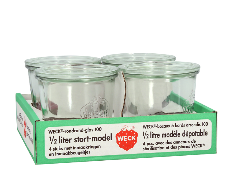 Bocaux Weck - conditionnement par 4 - pots hauts - ProSaveurs