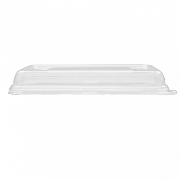 Couvercle en plastique recyclable haut 2.5 cm pour barquette biodégradable 18x12 cm - ProSaveurs - 1