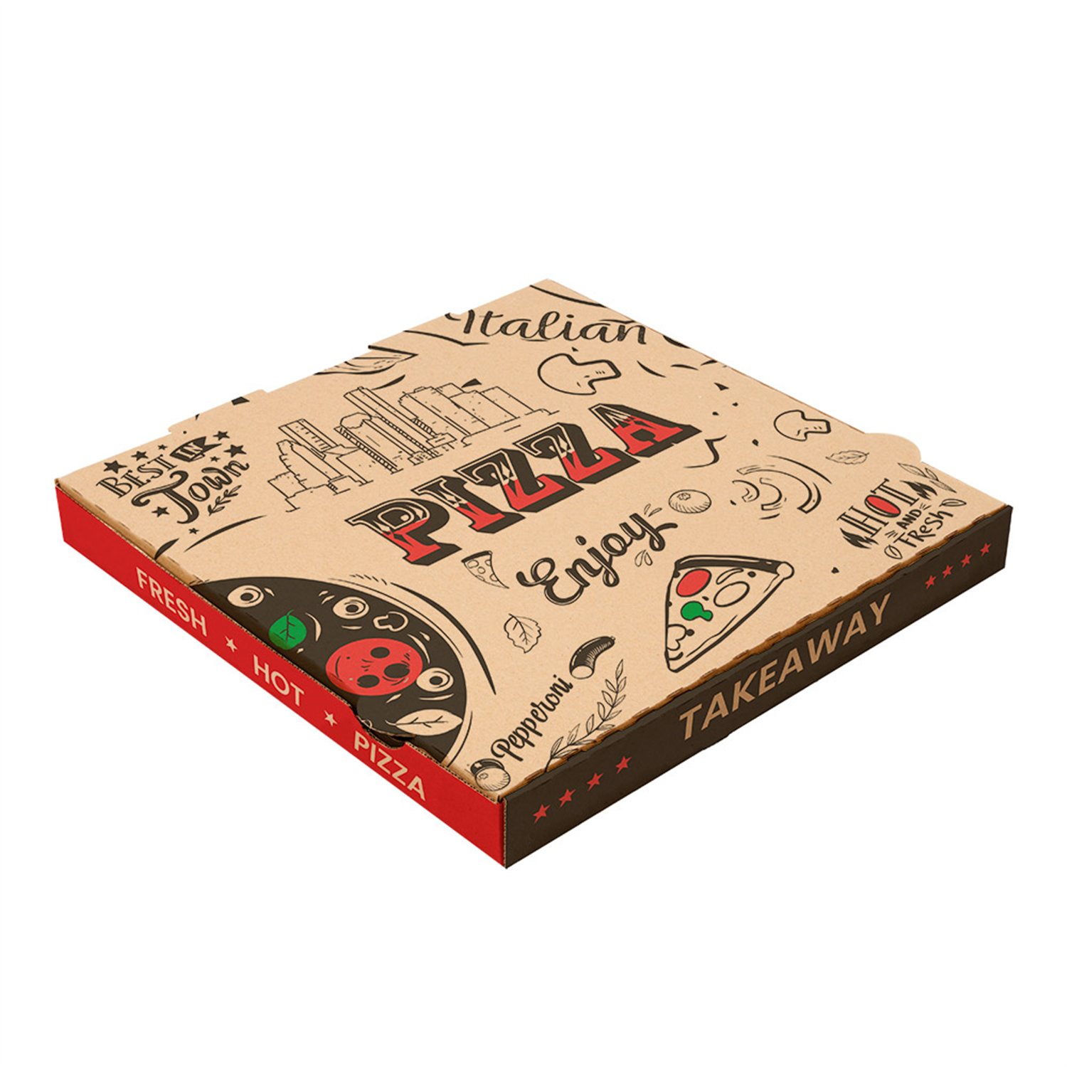 boite en carton pizza