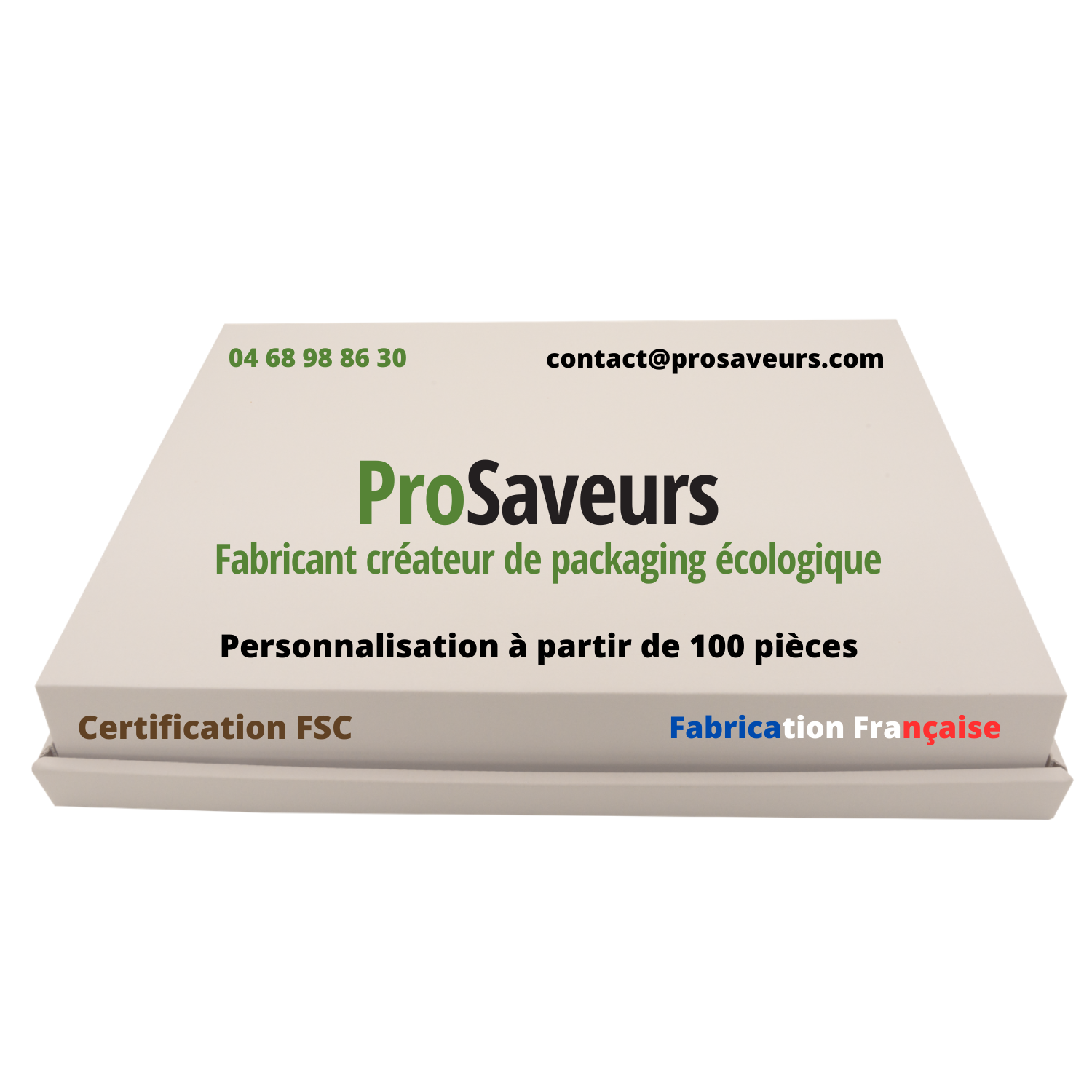 plateau repas jetable ecologique personnalise en microcannelure lisse blanche prosaveurs