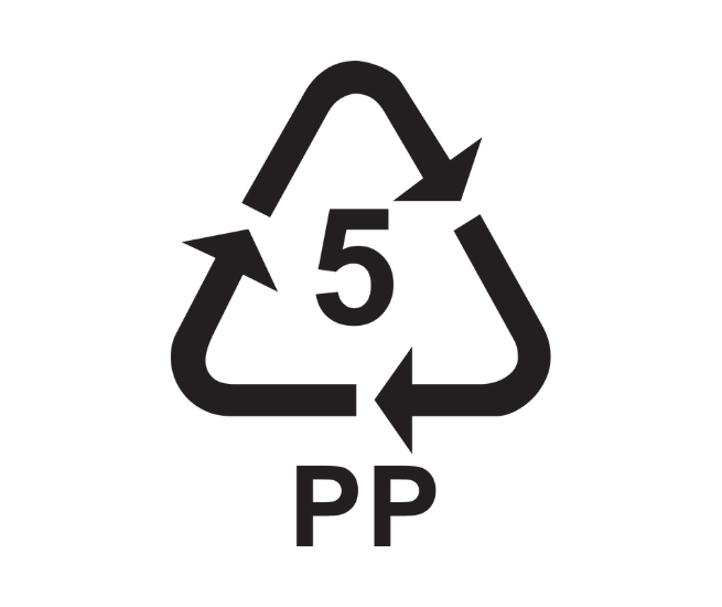 Symbole du PP sur les emballages