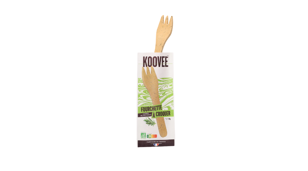 Fourchette comestible à croquer Herbes de Provence - Koovee - ProSaveurs