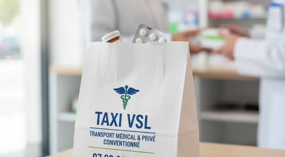 Idée lumineuse d'un taxi du Vallespir - Sac personnalisé pharmacie - ProSaveurs