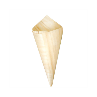 Cône bois 17 cm en carton de 1000 - ProSaveurs