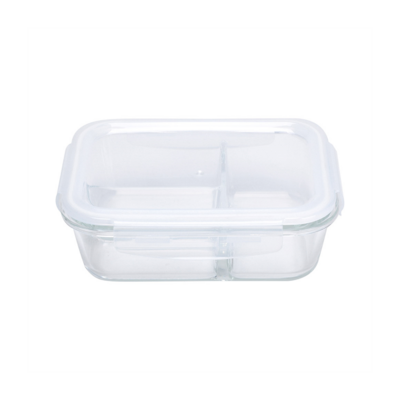 Plat en verre avec couvercle rectangulaire 1000 ml par 6 - ProSaveurs
