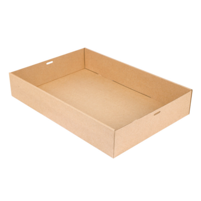 Boîte traiteur kraft XL 45x31x8 cm par 50 - ProSaveurs