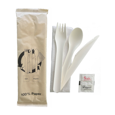 Kit couverts en papier 6 en 1 par 200 - ProSaveurs