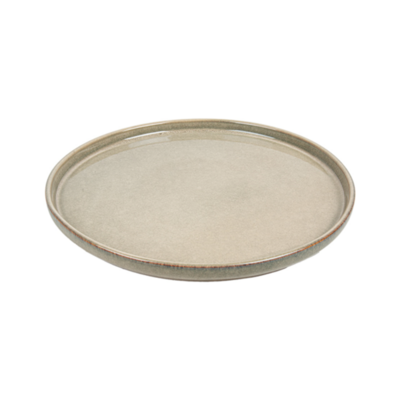 Assiette ronde en grès beige 26 cm - Vaisselle en grès - ProSaveurs