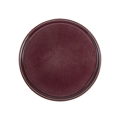 Assiette ronde en grès bordeaux 21 cm par 6 - Vaisselle en grès - ProSaveurs
