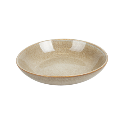 Assiette creuse en grès terre 20 cm par 6 - Vaisselle en grès - ProSaveurs