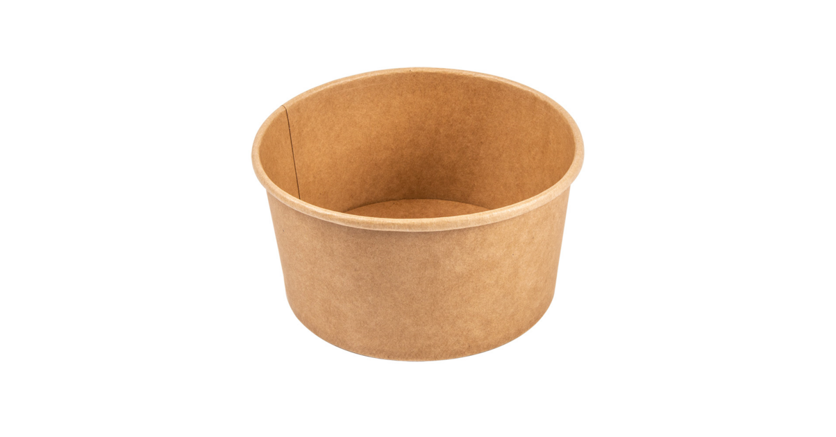 50 Bols Carton Kraft 750ml + 50 Couvercles - Saladier Poke Bowl Biodégradable