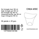 Verrine en plastique Pot triangle haut 190 ml CN04-453C-4
