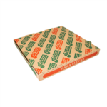 100 boites à pizza en carton brun 29x29x3.8 cm motif Pizza - ProSaveurs