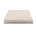 Plateau-repas écologique 300x400 mm en cannelure lisse blanche - fermé - ProSaveurs.com