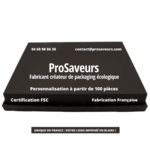 Plateau cocktail personnalisé en microcannelure lisse noire - ProSaveurs