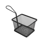 Mini panier en inox noir 13x10x8 cm par 6 - ProSaveurs