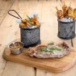 Mini friteuse ronde en inox noir par 6 - ProSaveurs