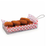Friteuse en inox chromé 22x10x6 cm par 6 - ProSaveurs