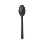 Cuillère à dessert noire en PLA 16 cm par 1000 - ProSaveurs