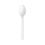 Cuillère à dessert blanche en PLA 16 cm par 1000 - ProSaveurs