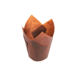 Caissette muffin Tulipe en papier marron M par 1000 - ProSaveurs