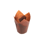 Caissette muffin Tulipe en papier marron S par 1000 - ProSaveurs