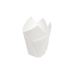 Caissette muffin Tulipe en papier blanc S par 1000 - ProSaveurs