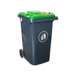 Couvercle vert pour poubelle conteneur gris - ProSaveurs